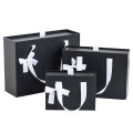 bespoke black ribbon exquisite shallow packaging paper bags and long gift boxes